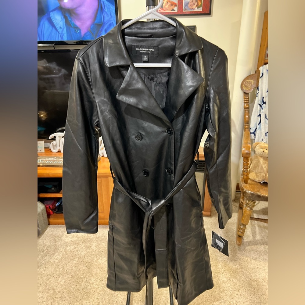 Marc New York by Andrew Marc black trench coat